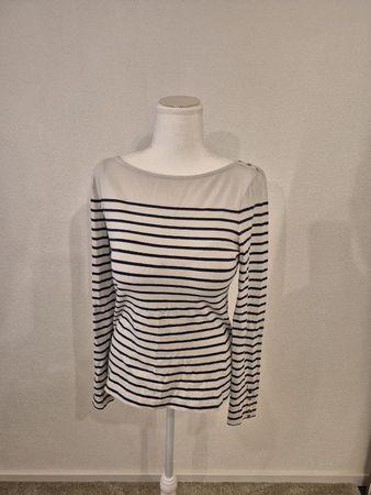 Marine-Shirt mit Goldknöpfen, H&M, Grösse M