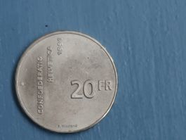Pièce commémorative 20 Fr Suisse 1991 état neuf en argent