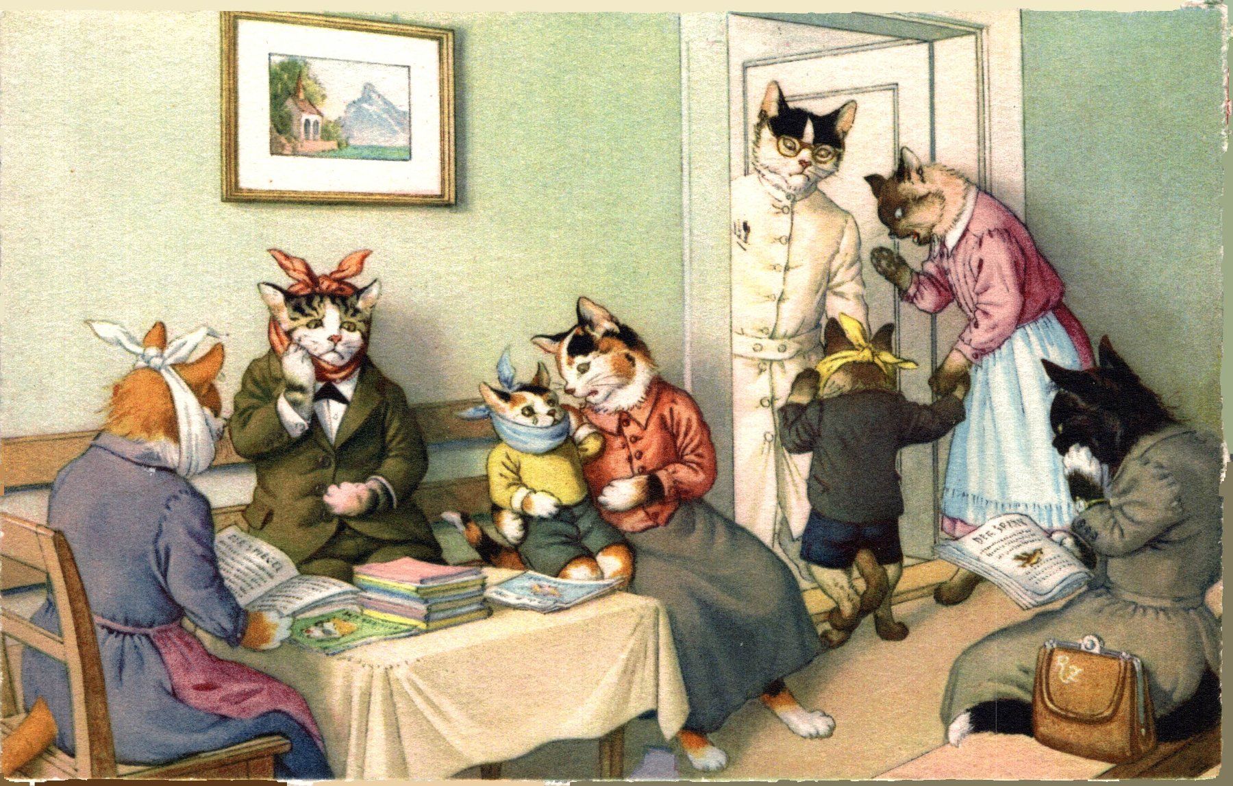 Ansichtskarten: 9 Katzenkarten – Gebraucht aus Bronschhofen von Astore 5