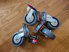 Parkside Transportrollen 75mm Lenkrollen neu