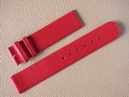 Feuerrotes Uhrenband NOS neu 18mm 18 Glattleder f Armbanduhr