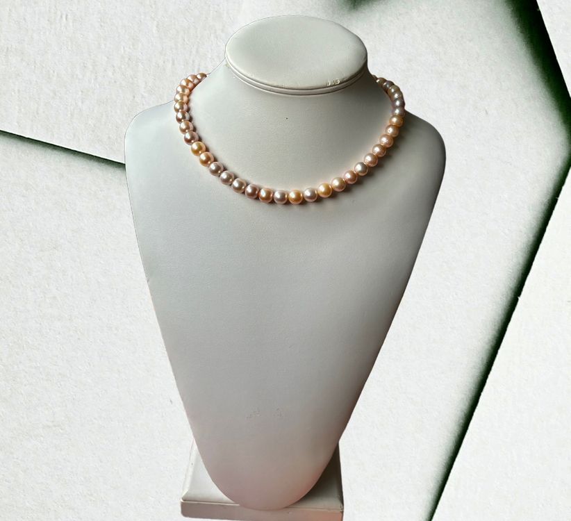 Collier en perles roses authentiques (Neuf (Voir description)) à ...