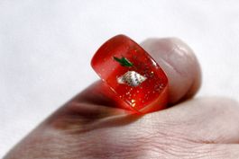 Vintage Space-Age - Ring mit Muschel, Seestern, Seeigel, usw