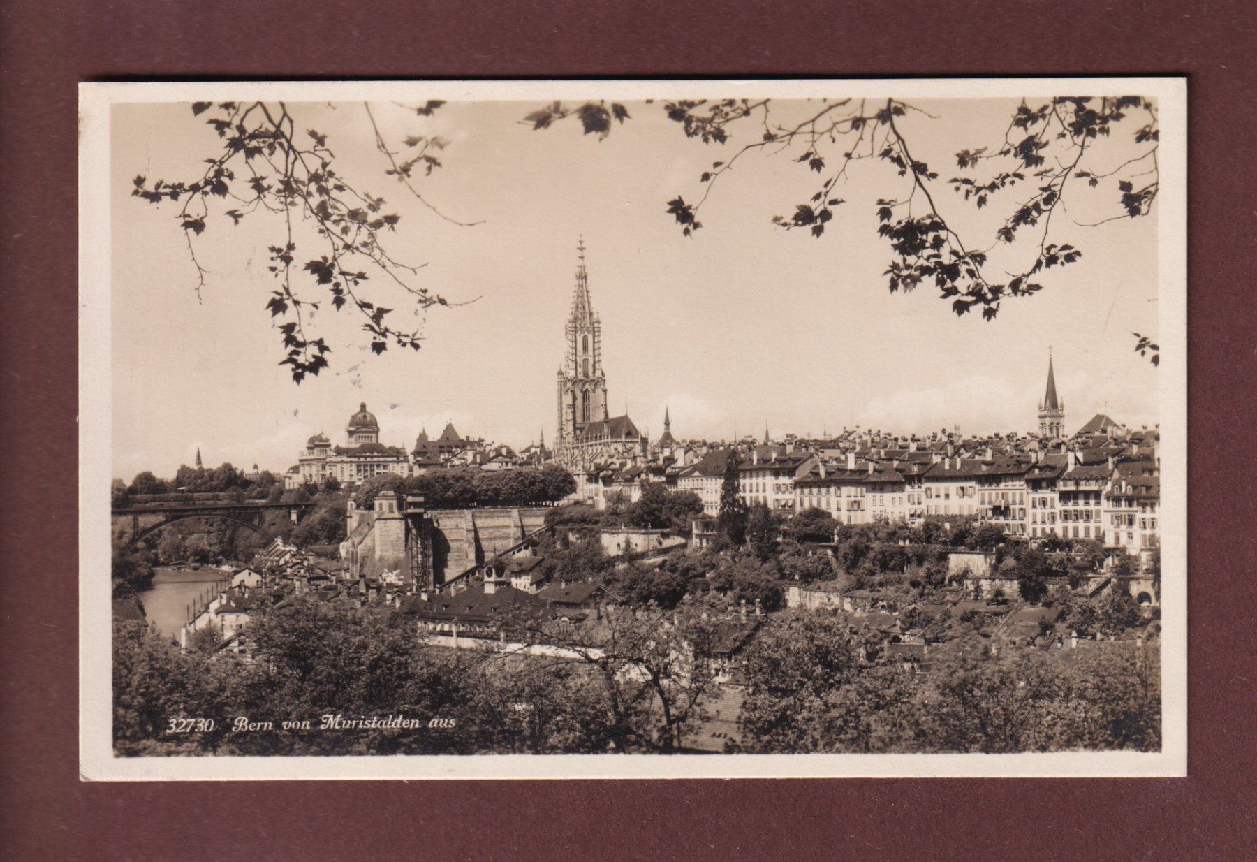 Cartoline postali: BERN von Muristalden aus - 1927 – Usato da Pully venduto da nicecards