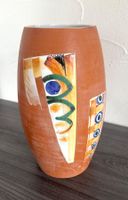 Herrliche Terrakotta-Ton Vase signiert