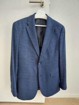 C&A Sakko strukturiert Navyblau Regular Fit Strech (S)