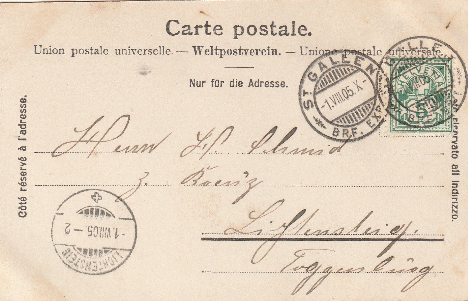 Cartoline postali: AK  Gruss aus Erlenholz 1905 – Usato da Rupperswil venduto da Ema10 1