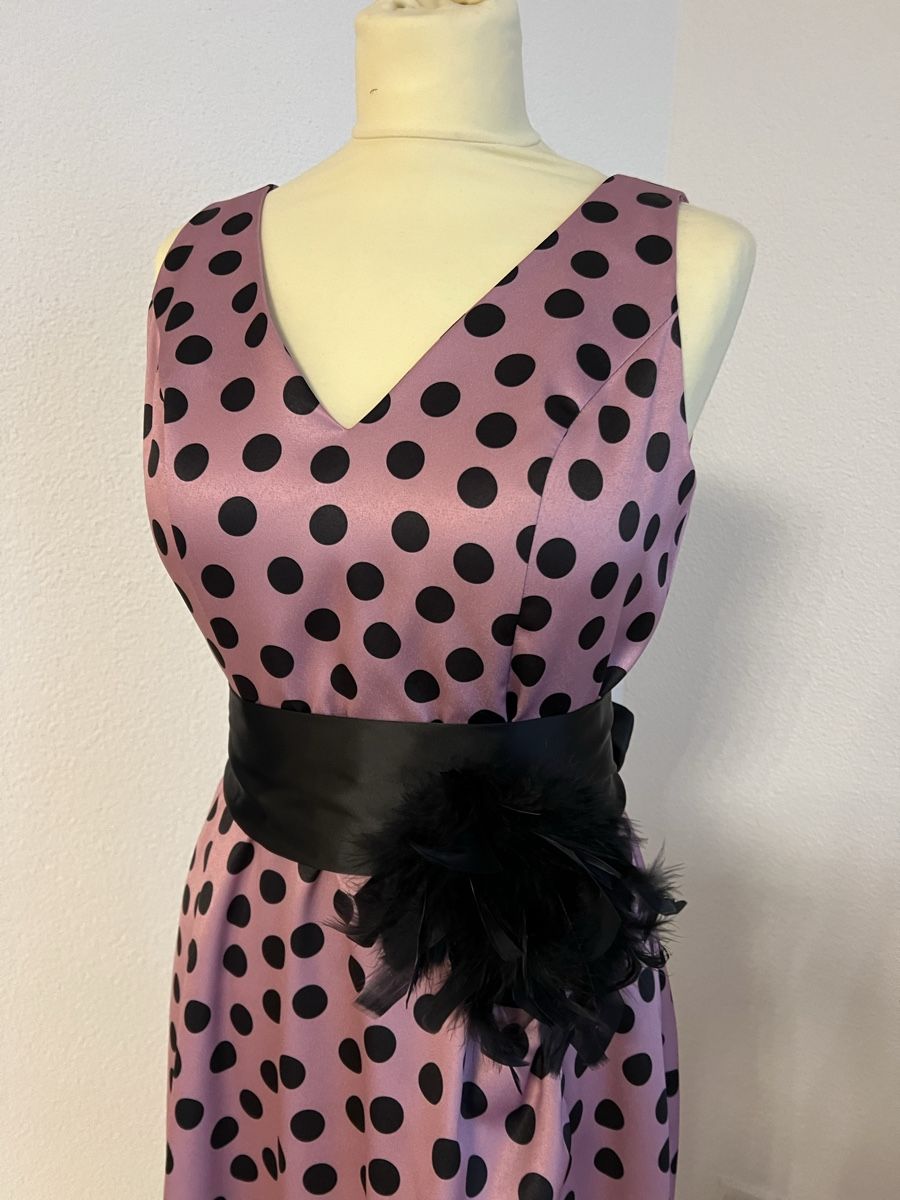 Vestiti: Wunderschönes Abendkleid, Gr.38, Rosa mit schwarzen Punkten. – Usato da Luzern venduto da suhamadlun 1