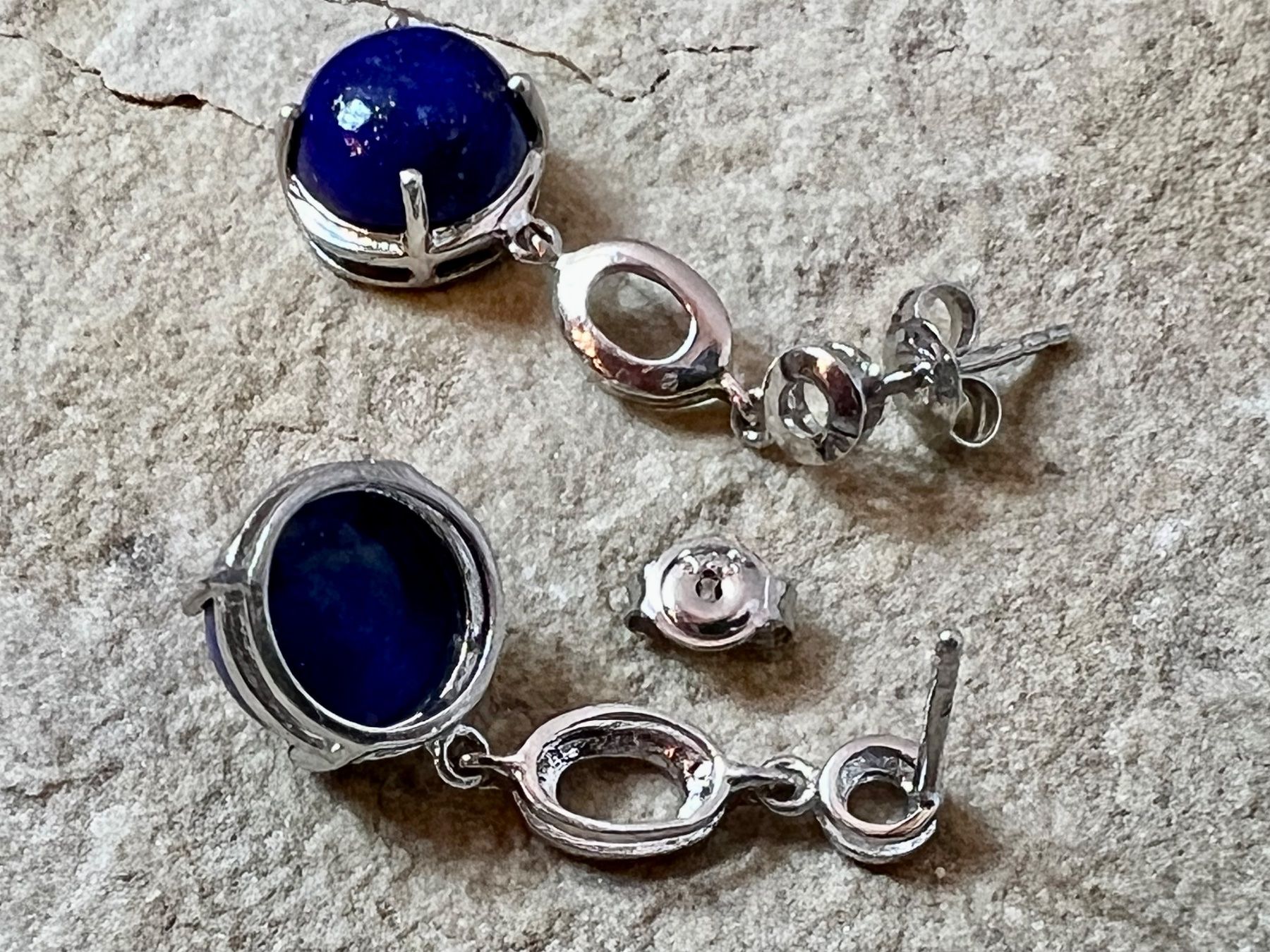 Orecchini pendenti & Orecchini a lobo: Ohrhänger 925 Silber mit Lapislazuli - apart - modern – Nuovo (secondo la descrizione) da Bern venduto da Jiffy 7