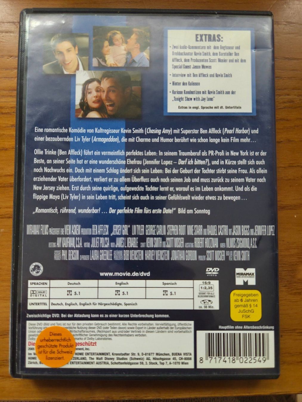 Tutti i DVDs: Jersey Girl – Usato da Aldesago venduto da lusuardi 1