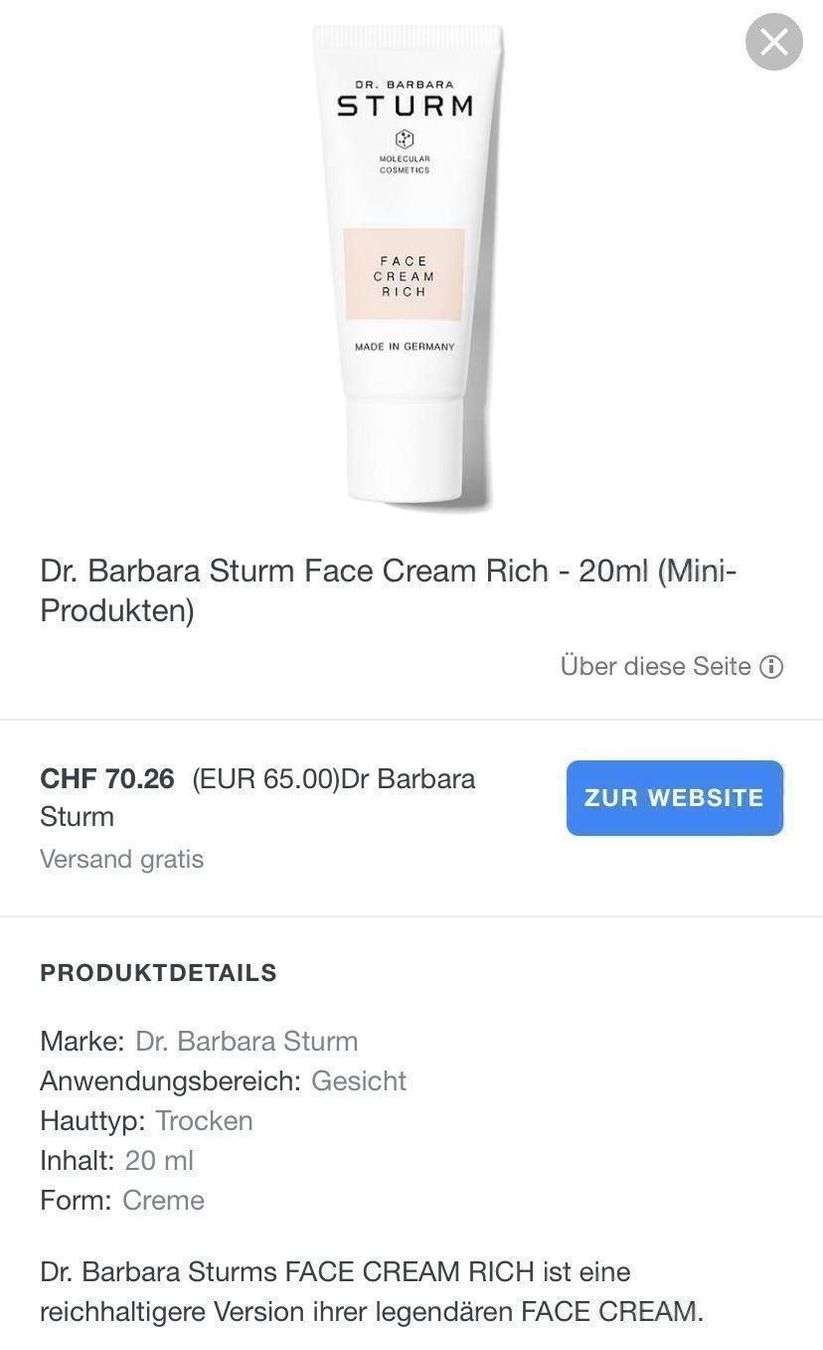 Gesichtspflege: Dr.Barbara Sturm FaceCreamRich,Ladenpreis 70- – Neu und originalverpackt aus Zürich von deruja 3