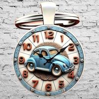 🌸🚙Retro VW Käfer Schlüsselanhänger – Flower Power Style🔑✨