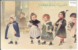 Bonne Annee - Glückliches Neujahr - kl. Schulkinder