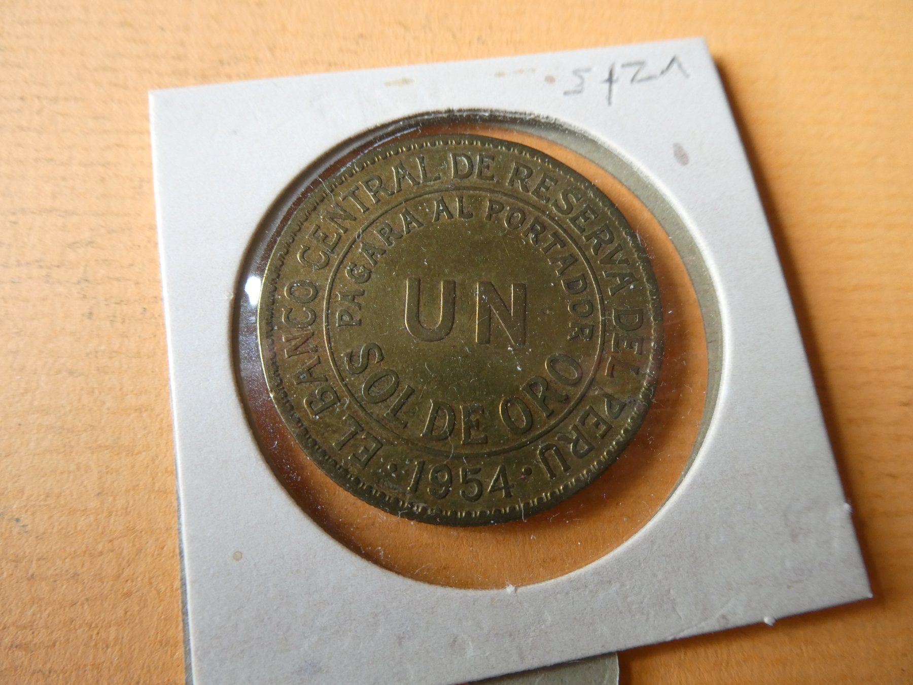 Tutti le monete: Peru 1954, 1 Sol – Usato da Hinterforst venduto da Rohusri 1