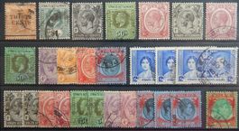 Straits Settlements British Lot mit alten Werten I