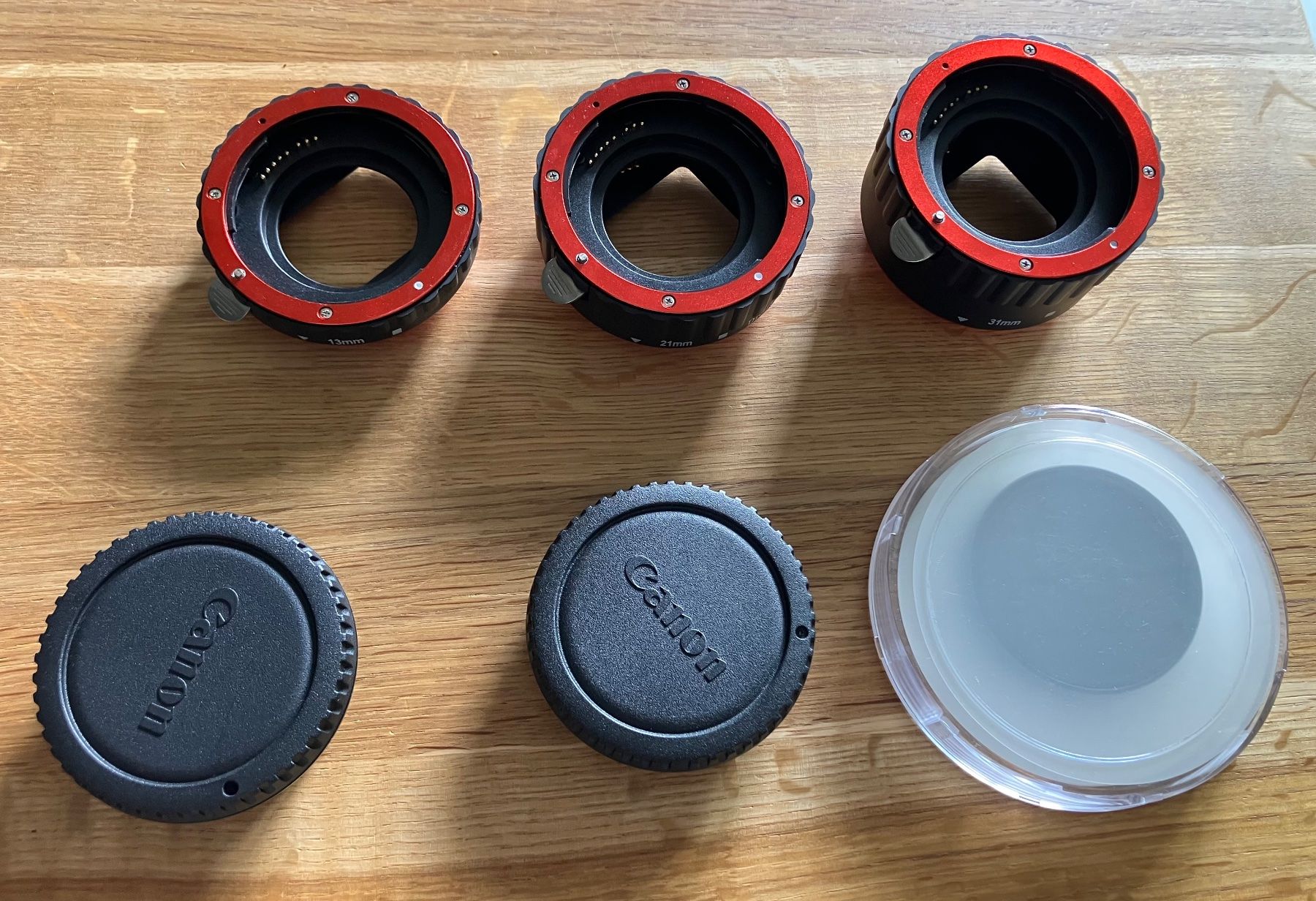 Canon Obiettivi: Macro Extension Tubes Canon EF Ringe und Hoya Variable Densi – Usato da Seon venduto da Ike1725