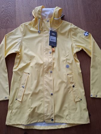 Wetterfeste Regenjacke "Vera" in Gelb, Grösse 40