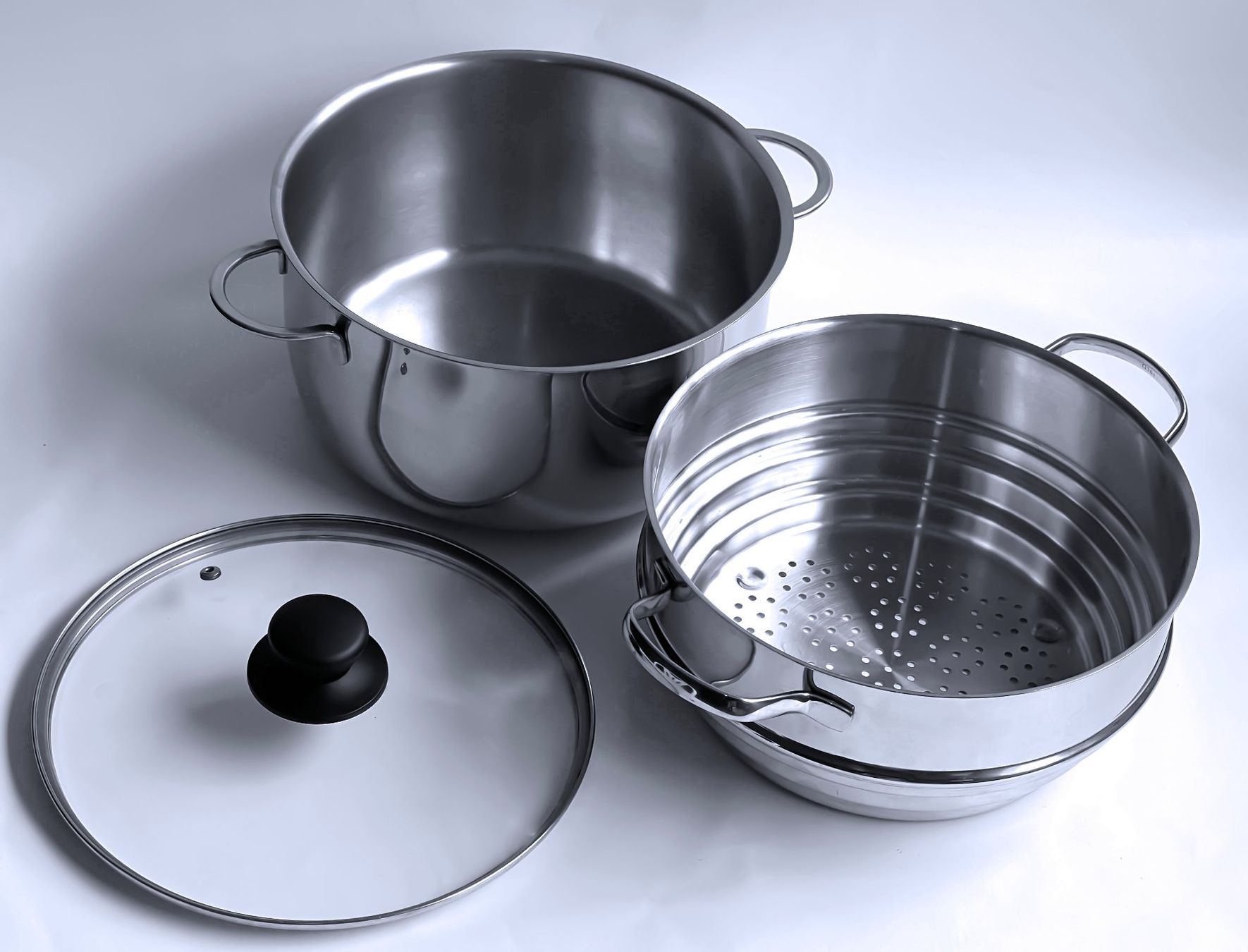 Töpfe: KOCHTOPF + Dampfeinsatz + Deckel*SET*ca. 4L***** – Gebraucht aus Dübendorf von Smisbox 1