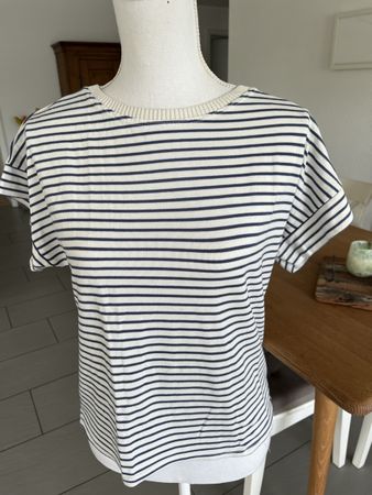 Mode in Italy Shirt blauweiss Gr. M