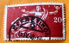 Nr.283 Helvetia mit Stempel  100 Jahre Schweizerischer 
