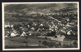 Hallau, Totalansicht aus der Vogelschau