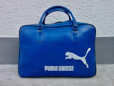 tolle Deko Vintage PUMA Sporttasche Kunstleder Tasche 70er