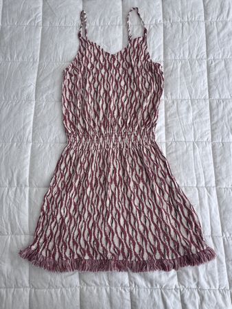 Summer dress with fringe details