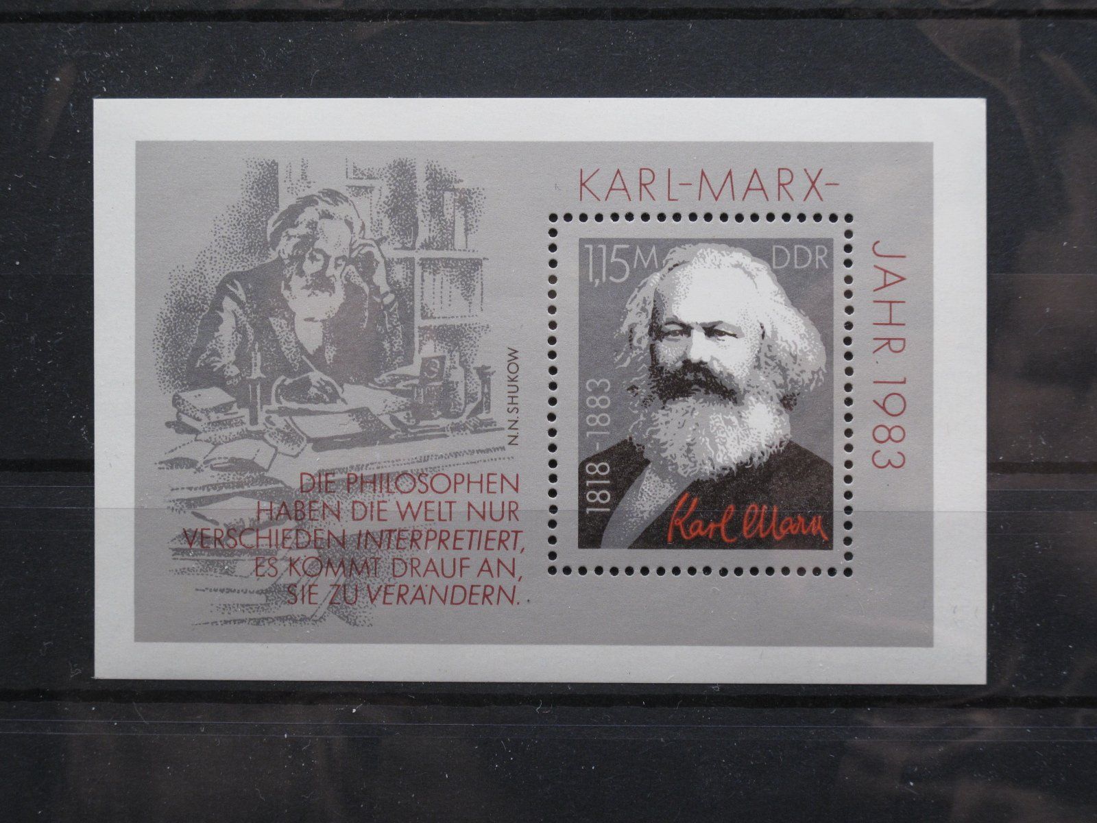 Tutti i francobolli: DDR 1983 Karl Marx Block 71 ** – Usato da Wil SG venduto da fva01