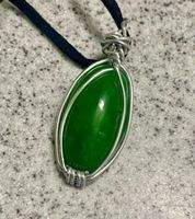 Kette Halskette Grüner Achat Edelstein - handgefertigt ✨💚✨