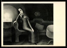 sign. Jan Zrzavy: Melancholie, Frau bei 
