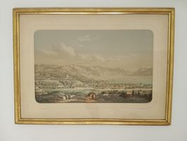 Vevey Lithographie Ca 1850 Cuvillier Heitzmann Basel Antik