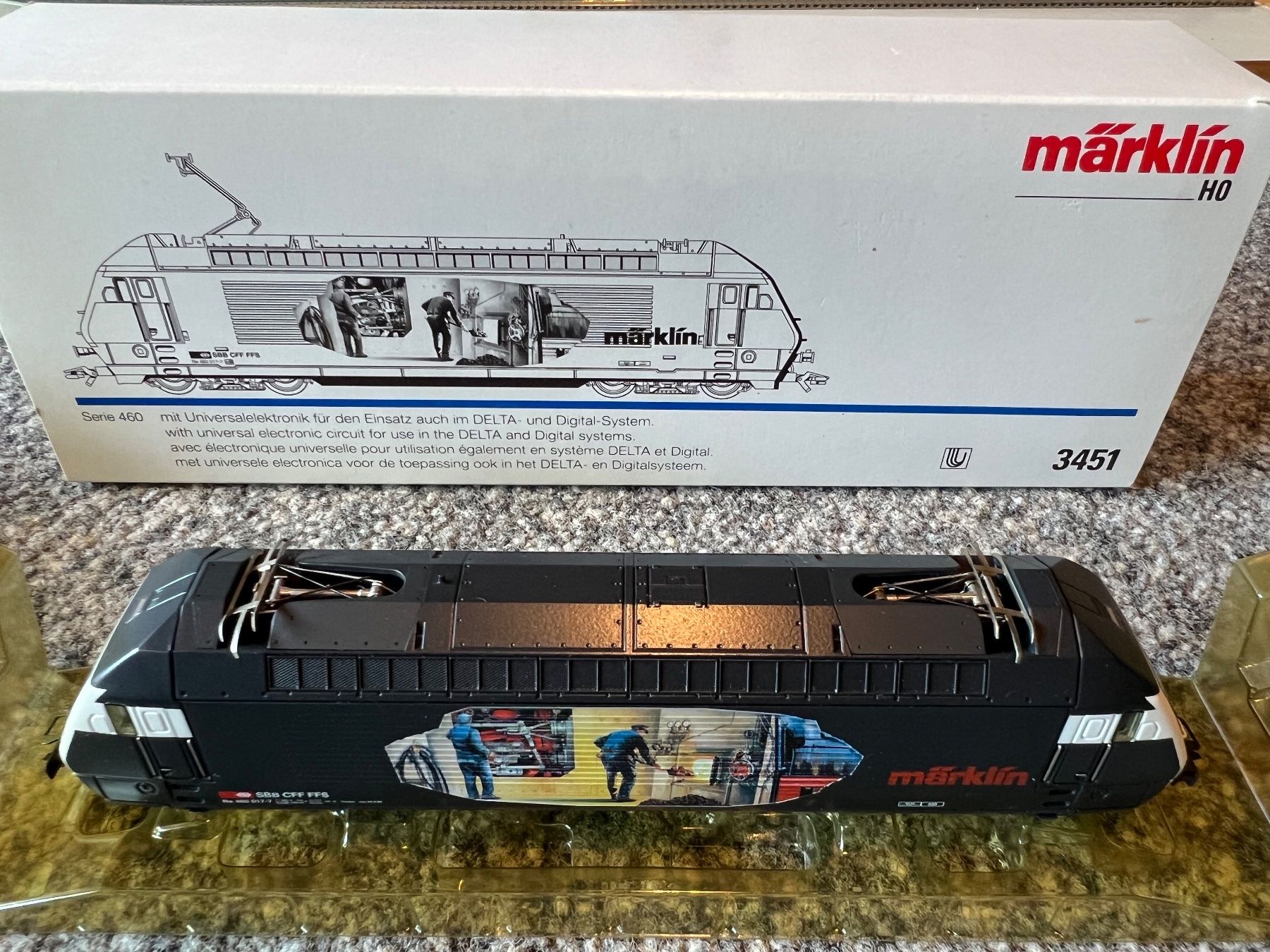 Märklin Modellini di ferrovie: Märklin 3451 Re 460 SBB + Wagon Eisenbahn 1994 – Nuovo (secondo la descrizione) da Sion venduto da noe_b5w8 2