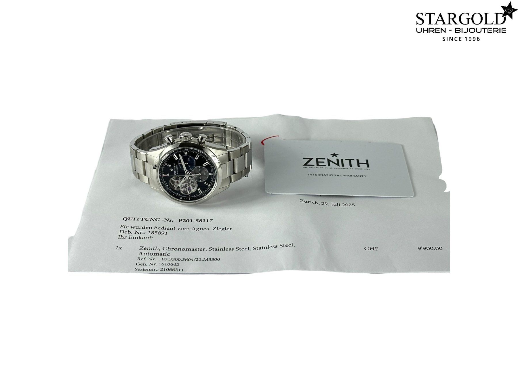 Zenith Orologi: Zenith Chronomaster Open Heart - 03.3300.3604 – Usato da Zürich venduto da Stargold-Uhren 2
