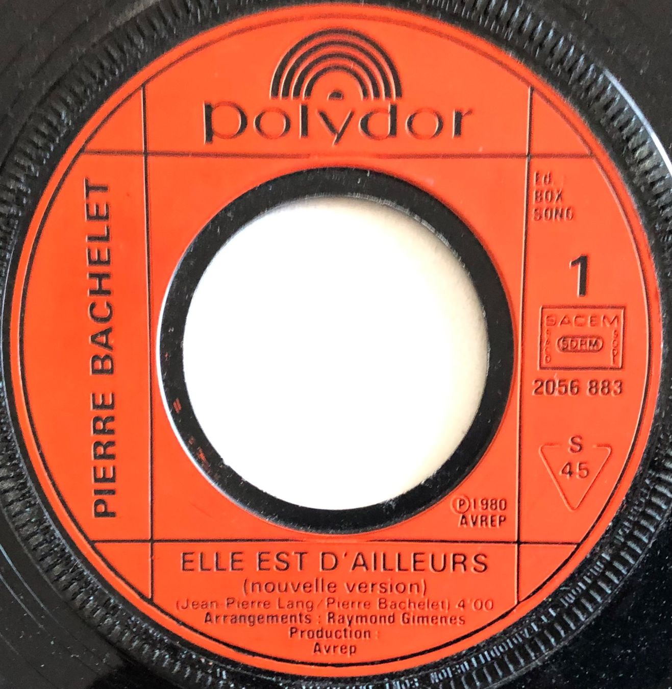 Dischi in vinile: PIERRE BACHELET - ELLE EST D'AILLEURS – Usato da Poliez-Pittet venduto da Newtown-Records 2