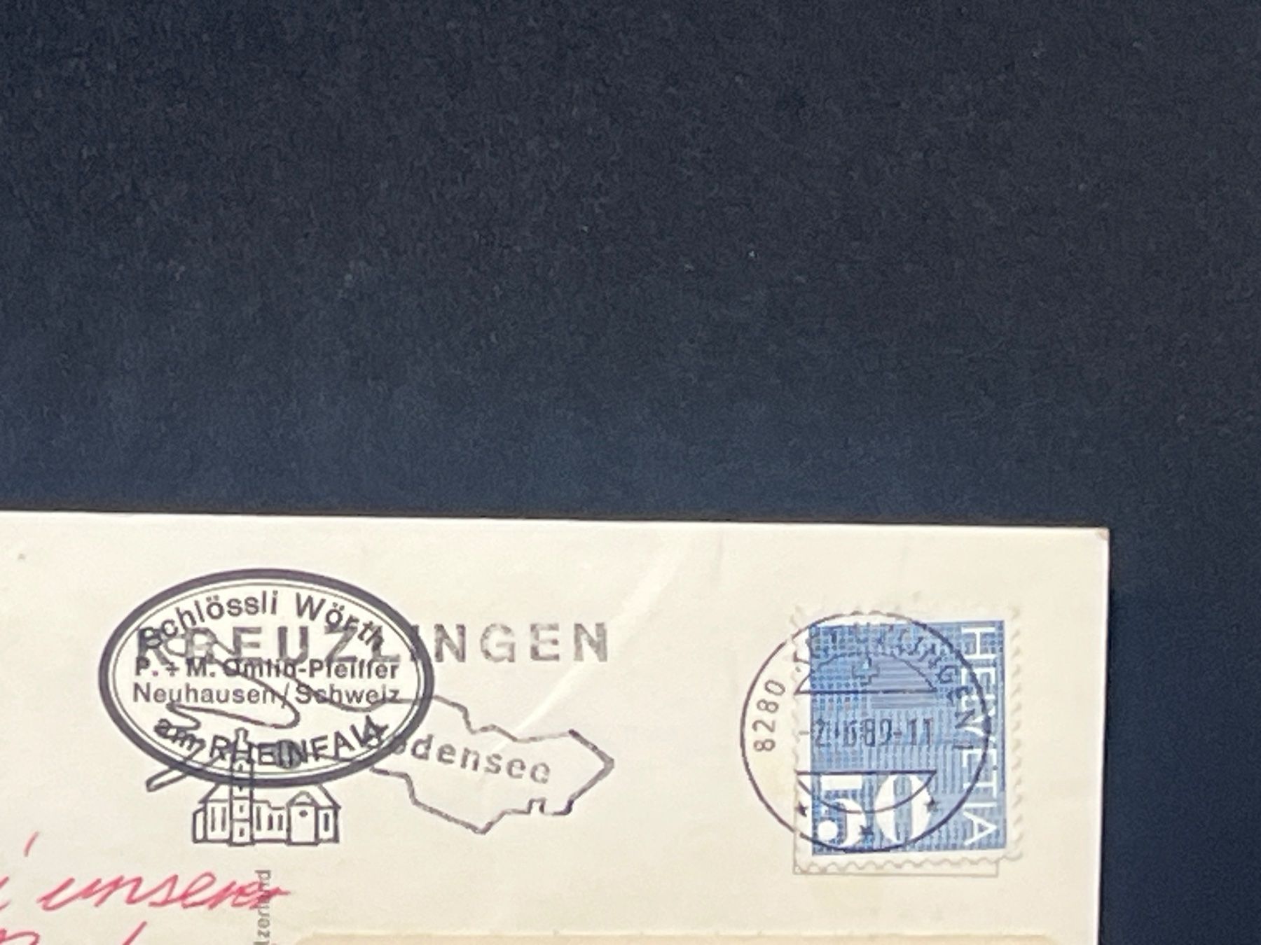 Cartoline postali: Rheinfall: Orientierung über den Rheinfall – Usato da Widnau venduto da Brusi9 1