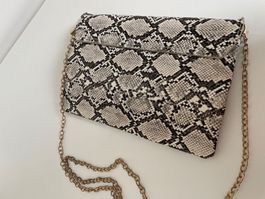 Schicke Schultertasche Schlangenmuster Clutch Damen Handt...