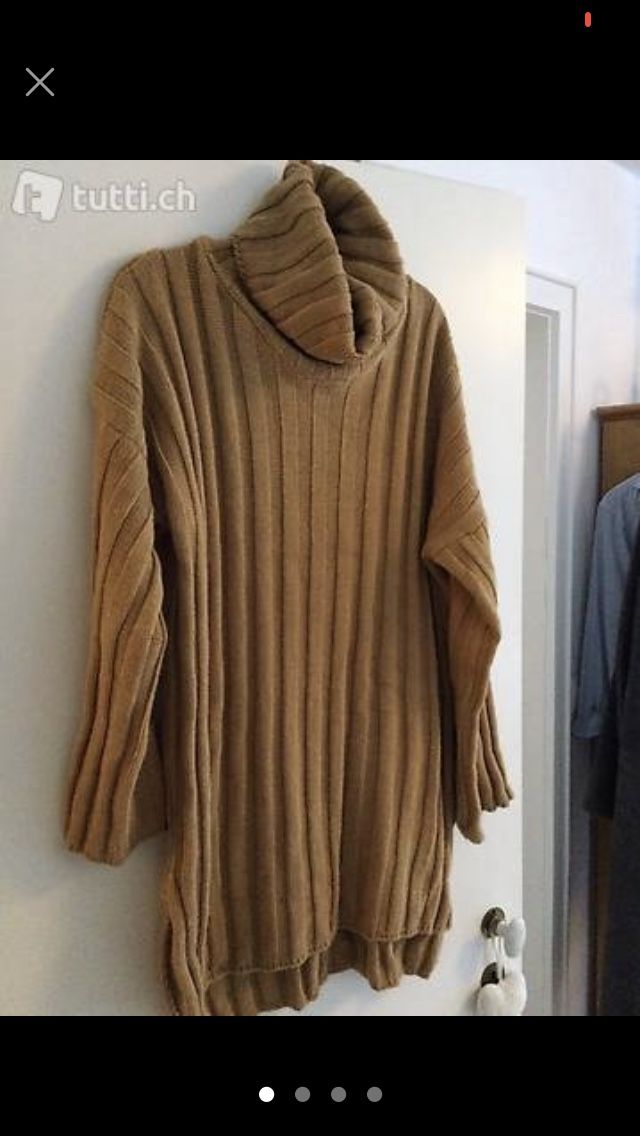 Maglioni & Felpe: Lange Strickpulli in Camel / Cognac, M-L – Usato da Azmoos venduto da alix001