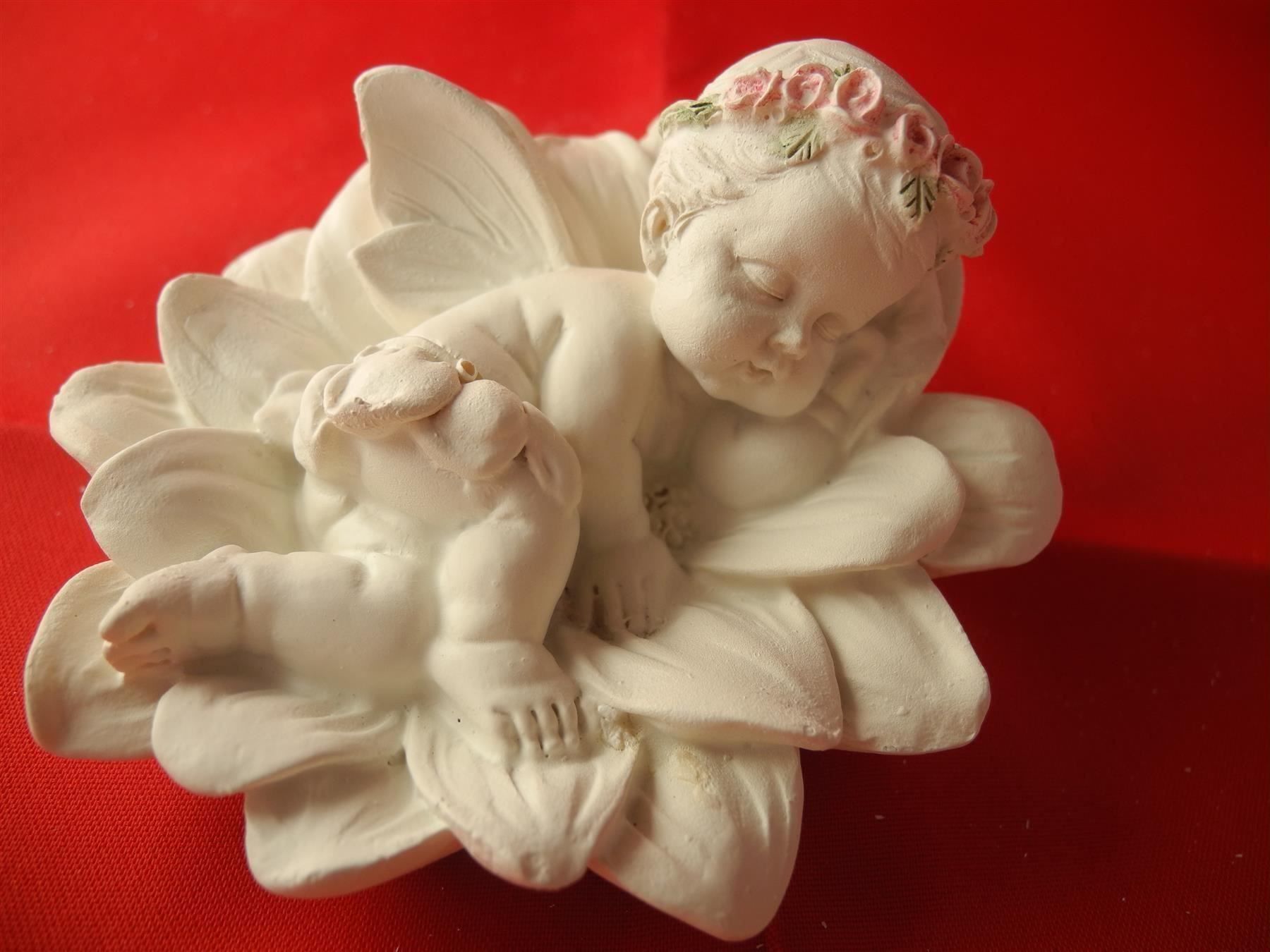 Figuren: 2 Engel im Blütenbett, Nr. c26 – Neu und originalverpackt aus Kottwil von Crazyrolf 1