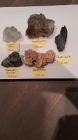 Seltene Rauchquarz Stufe + 4 Mineralien, Schatzkiste 18