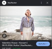 Valentino Vivace Konzert 08.10.2026 Kaufleuten Zürich