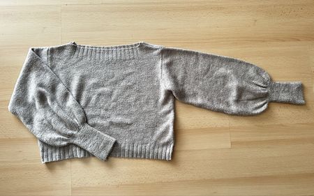 Strickpullover mit Puffärmel von Vila, Grösse XS