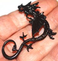 Ohrclip D-958 – Drache schwarz Metall 1 Stück