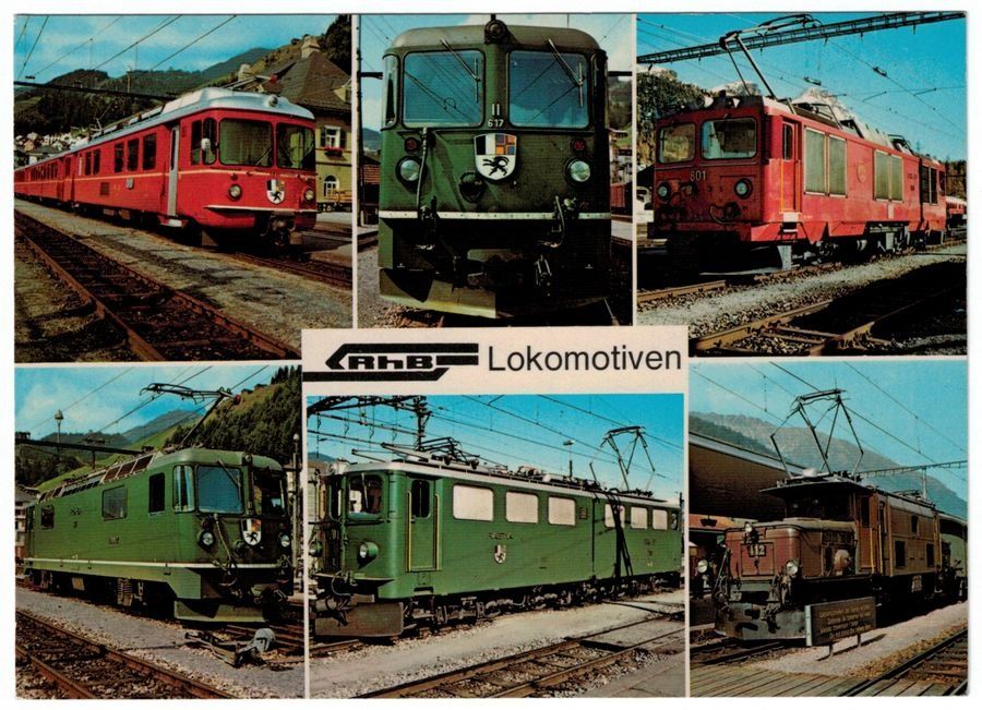 Cartoline postali: Lokomotiven der Rhätischen Bahn – Usato da Frauenfeld venduto da POML
