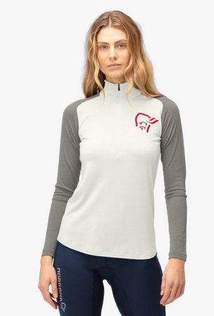 Neuer Norrøna Baselayer pureUll Zip Neck Merino, Damen Gr. M