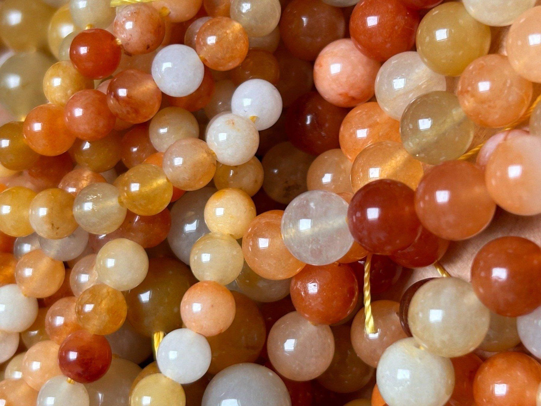 Mineralien & Heilsteine: Strang echte gold thread Jade Kugeln/ stone beads 6 mm – Neu (gemäss Beschreibung) aus Niederrohrdorf von Ytobi 3
