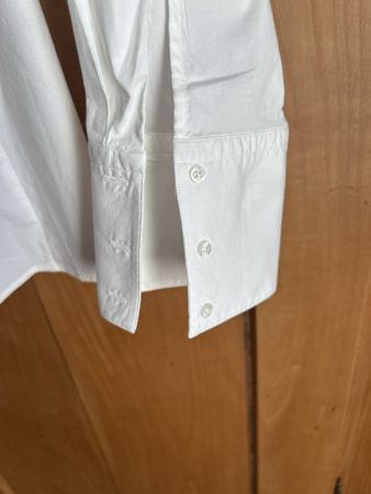 Damen Bluse weiss langarm Baumwolle guter Zustand 38