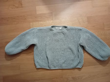 H&M Kinder Pullover grob gestrickt hellgrün Grösse 110