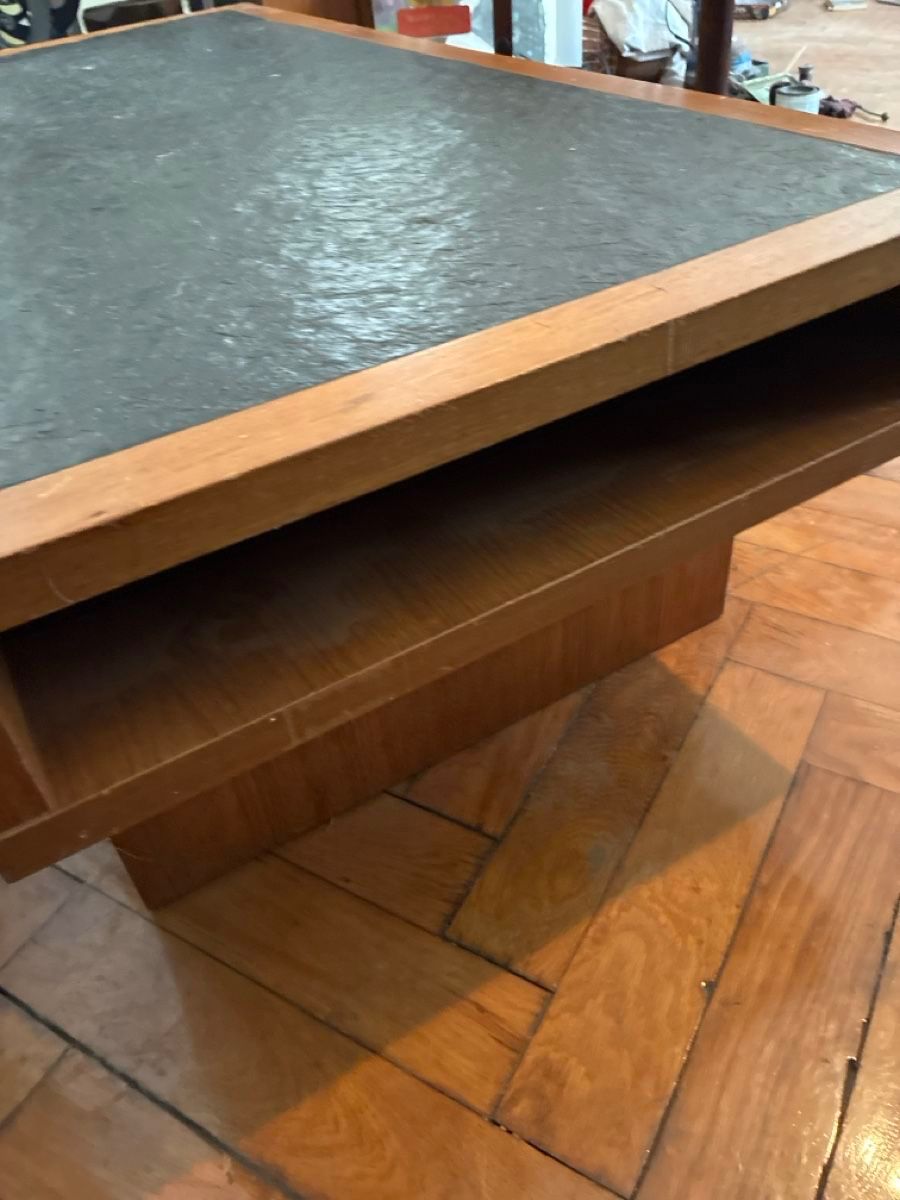 Tables: Couchtisch, Holz,Schieferplatte – D'occasion à Dagmersellen par casatualiq 1