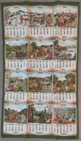 Vintage Küchenhandtuch mit Kalender-Design aus 1982