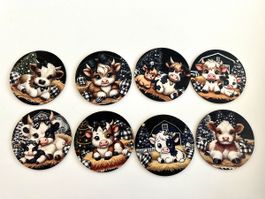 8 Cow Coasters, Farmhouse Decor, New